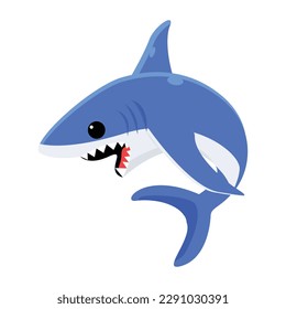 Un vector plano pegadizo de los peces elasmobranch