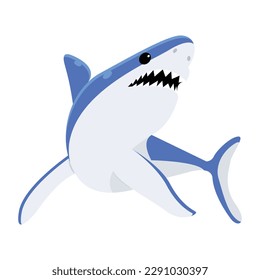 An eye catchy flat vector of elasmobranch fish