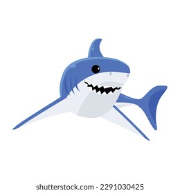 An eye catchy flat vector of elasmobranch fish