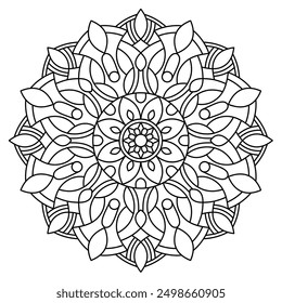 eye catchy mandala design for coloring book, wall art, tattoo design, mandala art for henna design
