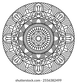 eye catchy mandala design for coloring book, mandala art for tattoo design
