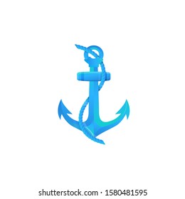 eye cathing Logo blue anchor