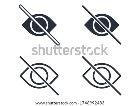 Eye. Caution. Icon for sensitive photo content or explicit video content, inappropriate content, internet safety concept, censored only adult 18 plus, attention Sign. Vector Illustration symbol.