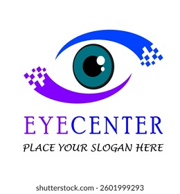 eye center logo vector illustration