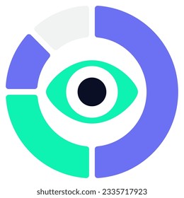 Icono de gráfico ocular se puede usar para uiux, etc