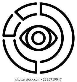 Icono de gráfico ocular se puede usar para uiux, etc