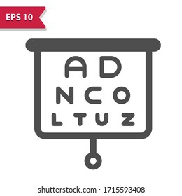 Eye Chart Icon. Professional, Pixel Perfect Icon, EPS 10 Format.