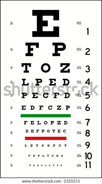 Eye Chart Vector Format Can Be Stock Vector (Royalty Free) 2320251