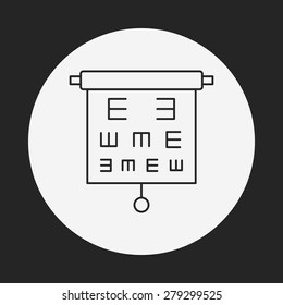 Eye chart line icon