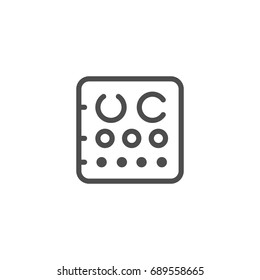 Eye chart line icon