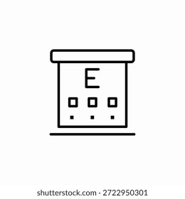 Vector de signo de icono de prueba de tabla ocular