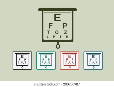 Eye Chart Test Illustration