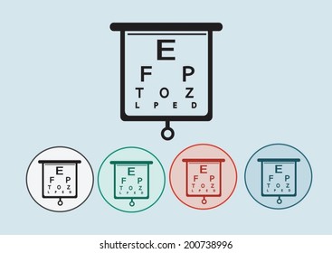 Eye Chart Test Illustration