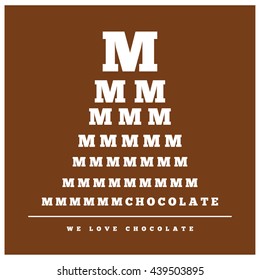 Eye Chart (Vector Illustration Design Concept)