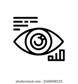 Eye with Eye Chart Vision Test Icon