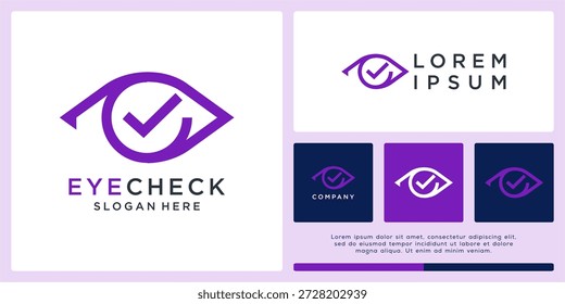 Plantilla de diseño de logotipo de comprobación de ojos.