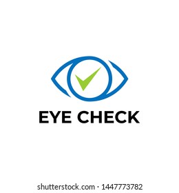 eye with check mark eye care logo template