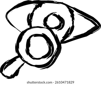 eye checkup icon in Doodle style