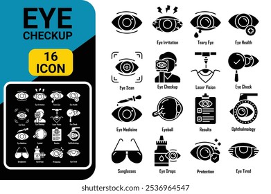 Eye Checkup icon set vector collection