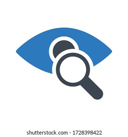 Eye Checkup Vector Glyph Color Icon 