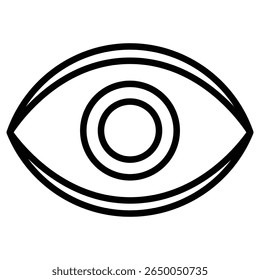 olho ícone plano fino contorno arte logotipo