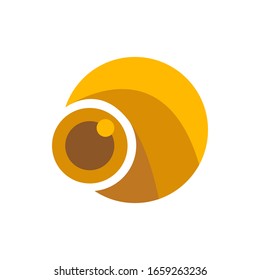 Eye, circle abstract logo illustration template