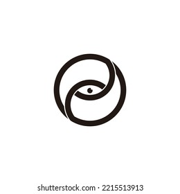 Eye, circle geometric symbol simple logo vector
