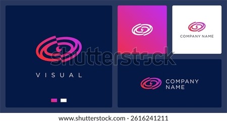 Eye circle logo design template