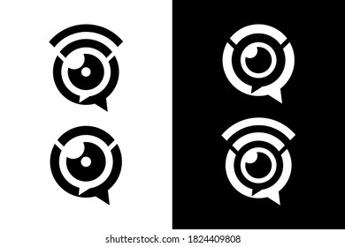 Eye with circle signal. Very suitable in various business purposes, also for icon, symbol, logo and many more.