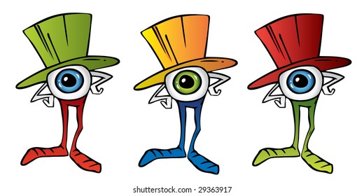 eye circus mascot vector illustration