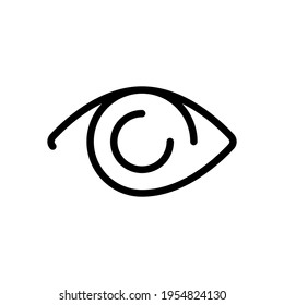 Eye, clear vision, simple icon. Black icon on white background