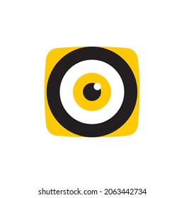 diseño del logo del vector tecnológico de la aplicación de eye clinic