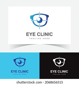 Eye Clinic Logo Design Template. Optic eye clinic logo. Optic logo design template for medical care.