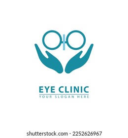 eye clinic logo icon vector. simple elegant flat illustration style. good for health, eye, optical, company, look etc.