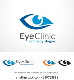 Eye Clinic Logo Template Design Vector, Emblem, Design Concept, Creative Symbol, Icon