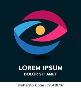 Eye Clinic logo . Vector illustration isolated on background