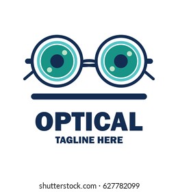 Eye Clinic / Ophthalmic Clinic / Ophthalmology / Optometrist Logo With Text Space For Your Slogan / Tagline, Vector Illustration