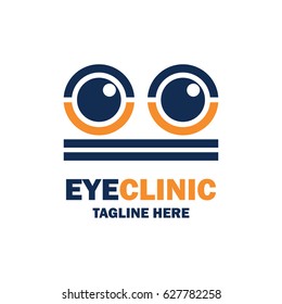 Eye Clinic / Ophthalmic Clinic / Ophthalmology / Optometrist Logo With Text Space For Your Slogan / Tagline, Vector Illustration