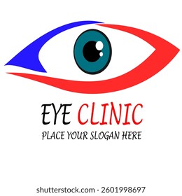 eye clinic vector icon slogan here