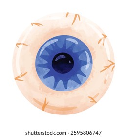 Eye clip art, eyeball clip art, human eyeball illustration vector, hand drawn watercolor painting style