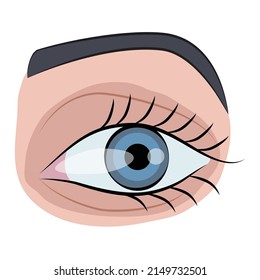 Vektorgrafik der Augenklammer. Logo-Illustration