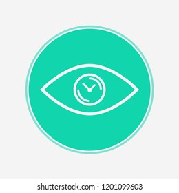 Eye clock vector icon sign symbol