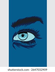 Eye close up vector Illustration Colorfull Blue Eye Closeup Vector Illustration Vector Art Illustration