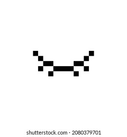 eye closed pixel perfect icon design. Flat style design isolated on white background. Vector illustration