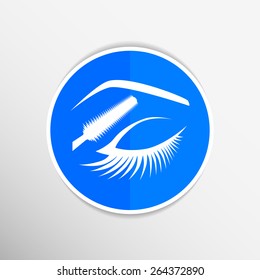 eye closeup mascara model female fashion girl look. 