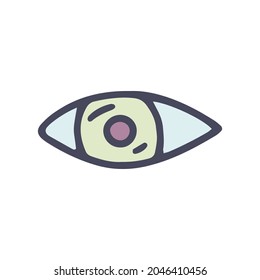 diseño de iconos simples de dibujos vectoriales de color de los ojos