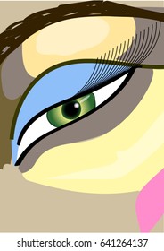 Eye colorful