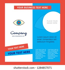 Eye  Company Brochure Template. Vector Busienss Template