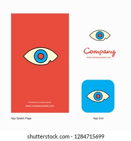 Eye  Company Logo App Icon and Splash Page Design. Creative Business App Design Elements