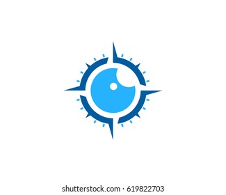 Eye Compass  Icon Logo Design Element